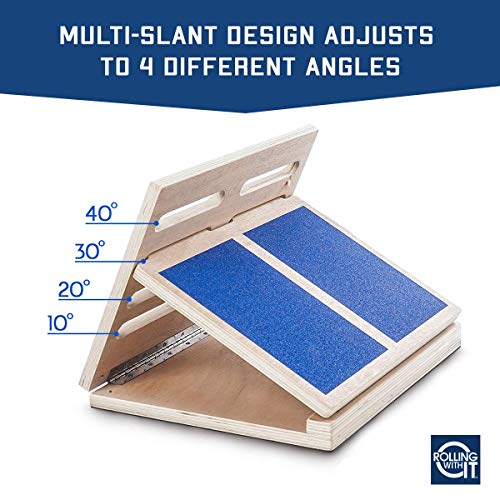 Wooden Slant Board for Calf Stretching, 4 Adjustable Angles - view 6
