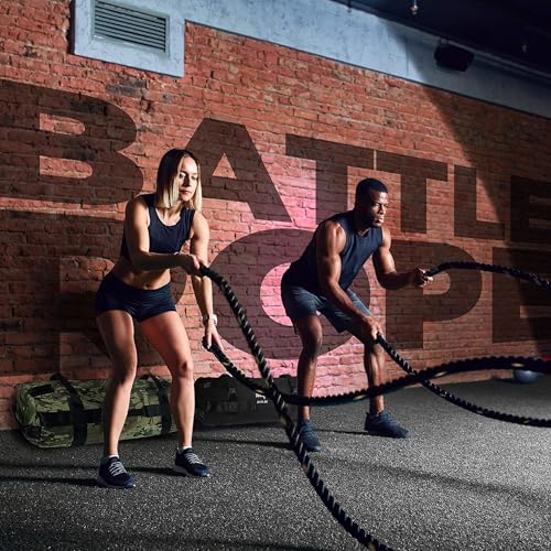 Yes4All 1.5/2 Inch Battle Ropes with Extra Protective Sleeve, Workout Ropes for Cross-Training Home Gym & Fitness Exercises, Strength Training - 30,40,50 Feet Lengths Available - view 7