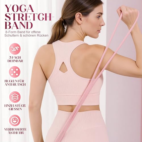 Resistance Bands,2025 New Figure 8 Resistance Bands with Handles for Women Men,Exercise Bands for Working Out,Arm,Back,Fullbody Yoga Pulling Rope,Elastic Stretch Bands - view 2
