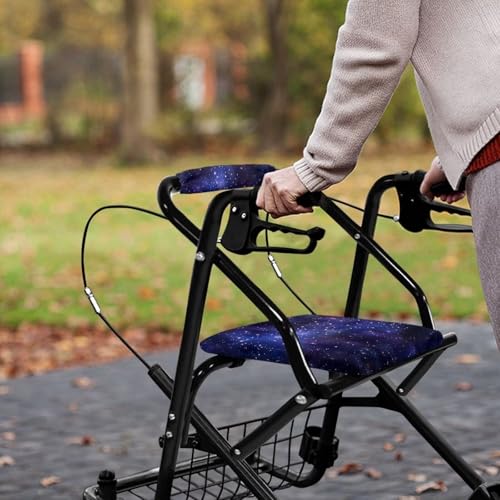 Galaxy Walker Seat Cover for Ladies Rollator Walker Accessories Universal Rollator Walker Seat and Backrest Covers Cute Walkers for Seniors with Seat Gift Covers Purple - view 4