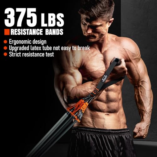 Resistance Bands with Handles, 175lb Exercise Bands for Working Out - view 3