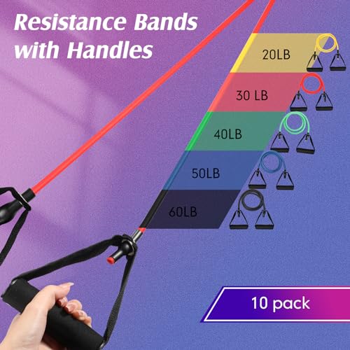 10 Pcs Resistance Bands with Handles - view 2