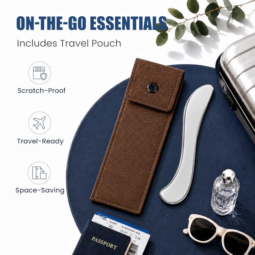 Muscle Scraper Tools, Stainless Steel Guasha Tool for Body, Scraping Tool Physical Therapy, Myofascial Release Tool, Massage Tools for Deep Tissue - view 5