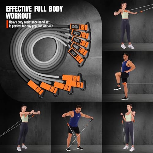 Resistance Bands with Handles, 175lb Exercise Bands for Working Out - view 4