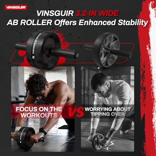 Ab Roller Wheel for Home Gym, Abs & Core Strength Workout with Knee Pad Set - view 2