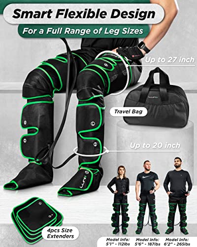 LX10 Full Leg Massager with Heat & Cold Therapy – Cordless Compression Boots for Circulation, Pain Relief & Recovery – Adjustable Fit with Extra Straps, Touchscreen Remote, Travel Bag - view 4