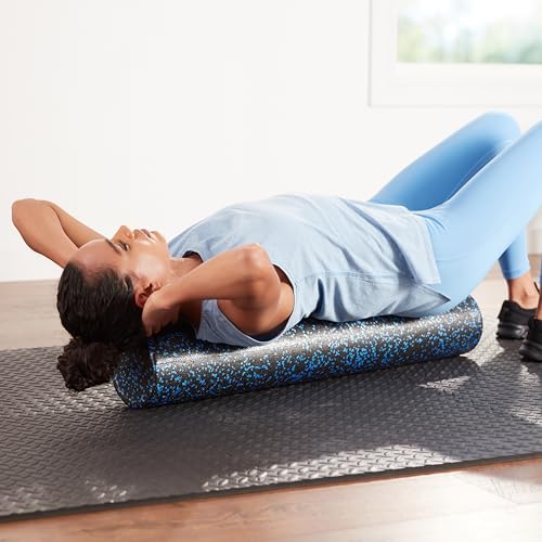 High Density Foam Roller for Exercise and Recovery, 24 Inches, Blue Speckled - view 6