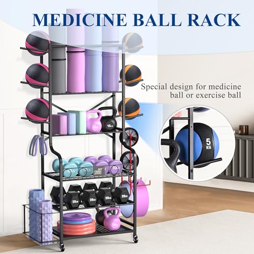 Home Gym Rack for Dumbbells, Yoga Mats and Workout Equipment - view 3