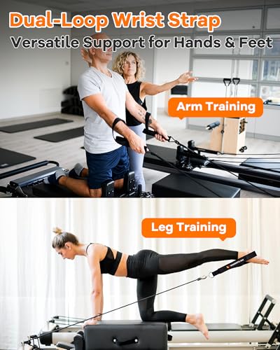 2PCS Pilates Straps for Reformer, Comfortable Enhanced Thickness, Fitness Pilates Double Loop Exercise Straps for Home Gym Workout - view 5