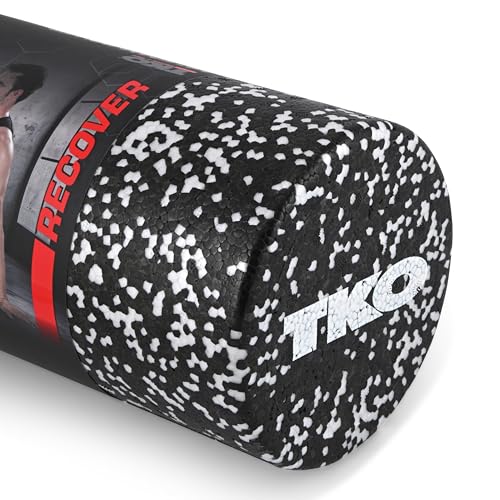 24 Inch High-Density Foam Roller | Deep Tissue Muscle Recovery & Exercise Tool | Durable Black Roller for Yoga, Pilates, Physical Therapy, and Relieving Muscle Soreness - White/Black - view 5