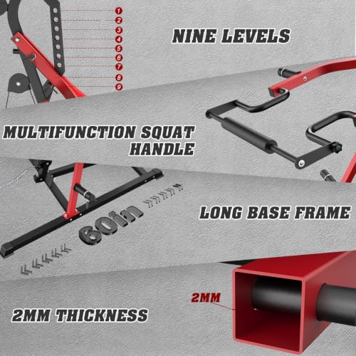 Leverage Gym Home Gym System Workout Station Squat Rack with LAT Pulldown - view 3