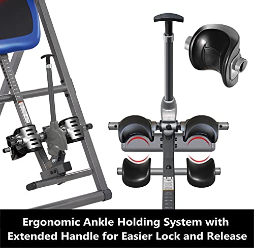 ITM4800 Advanced Heat and Massage Inversion Table,Black/ Blue / Gray - view 4