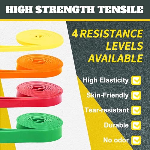 Exercise Bands Resistance Bands for Working Out,Pull Up Bands Set,at Home Workout Equipment,Workout Bands for Men and Women,Stretch Bands for Exercise - view 4