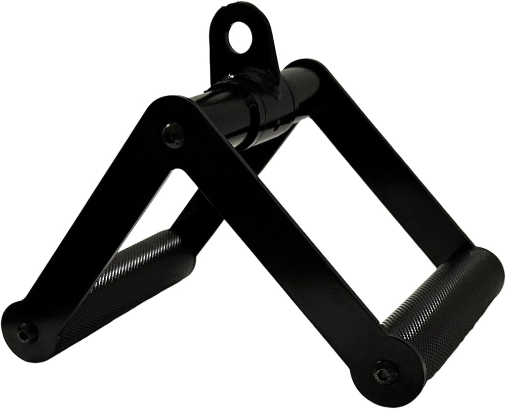 LAT Pull Down Bar,V-Shaped Rotating Straight Press Down Bar,Tricep Rope,Strength Training Double D Row Handle Cable Attachment for Weight Workout,Cable Machine Accessories - view 8