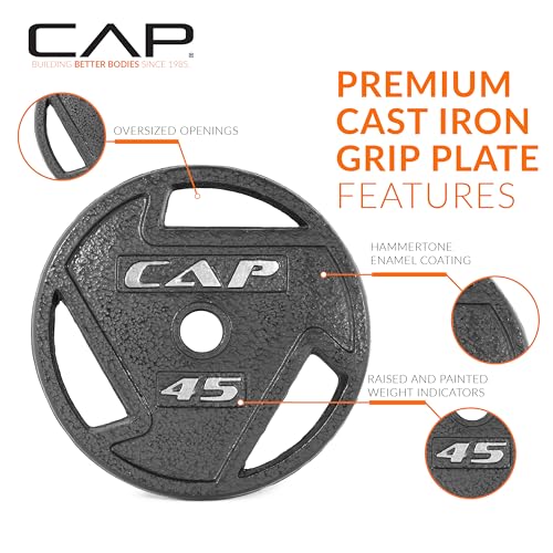 Olympic 2-Inch Weight Plates, Cast Iron & Rubber Coated - view 3