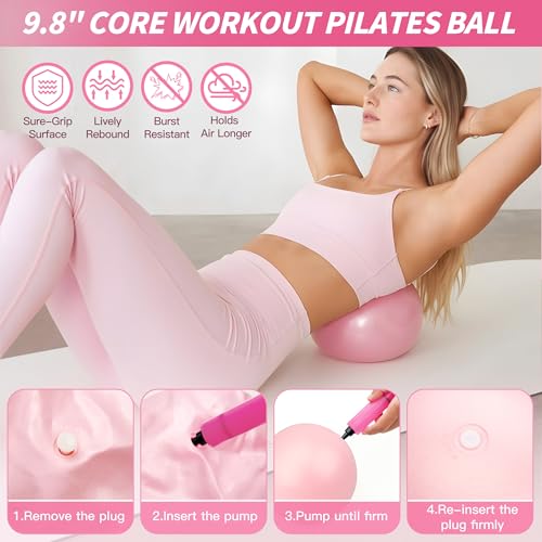 Pilates Kit, Home Pilates Workout Kit for Women, Pilates Equipment with 14.5" Pilates Ring and Ball, Resistance Bands, Dumbbells & Grip Socks for Home Workouts - view 4