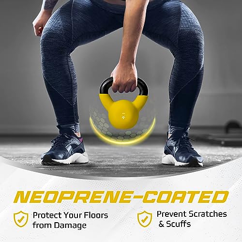 2-32kg Neoprene Coated/Powder Coated Kettlebells Cast Iron, Kettlebell Weight Sets for Home Gym Fitness & Weight Training - view 3