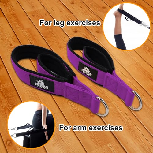 Thick Long Pilates Straps Double Loop D-Ring Non-Slip for Reformer - view 5
