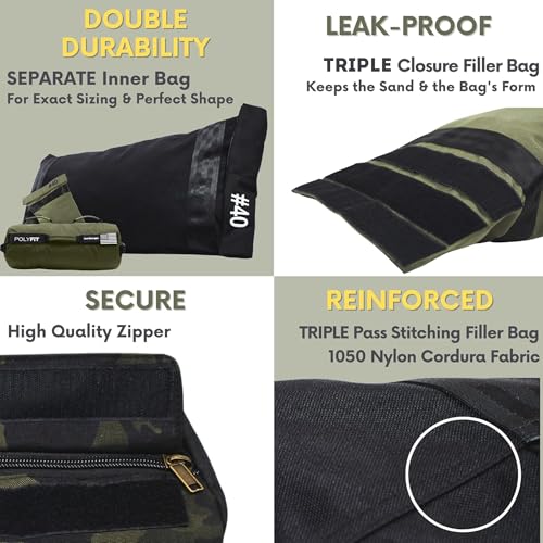 Workout Sandbag Pro - Exact Sizing with Triple Closure Filler Bag - view 3