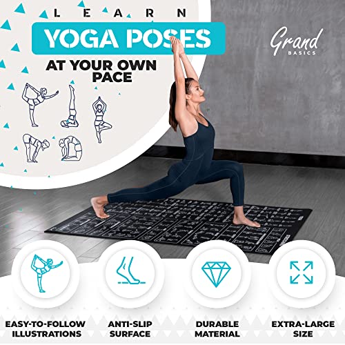 Extra-Large Instructional Yoga Mat with Poses Printed On It - 3X Bigger & 2X Wider than Regular Workout Mats - 150 Illustrated Yoga Poses and Stretches - Wide, Non-Slip, Barefoot Exercise Mat - view 4