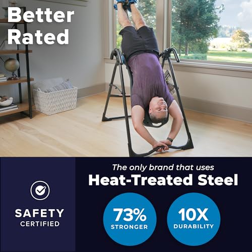 FitSpine X1 Inversion Table, Decompression Surface for Full-Body Stretch, Ergo Embrace Ankle Supports, Integrated Accessories, UL Safety Certified, Heavy-Duty 300 lb Capacity - view 3