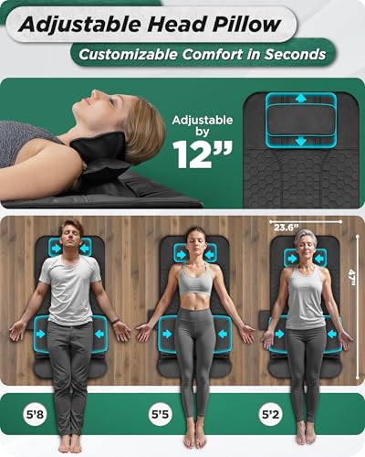 LX27 Heated Stretching Mat Massager – Upper Body Massage Mat Back Stretcher for Tension Release, Deep Tissue Lumbar Massager for Flexibility & Recovery - view 2