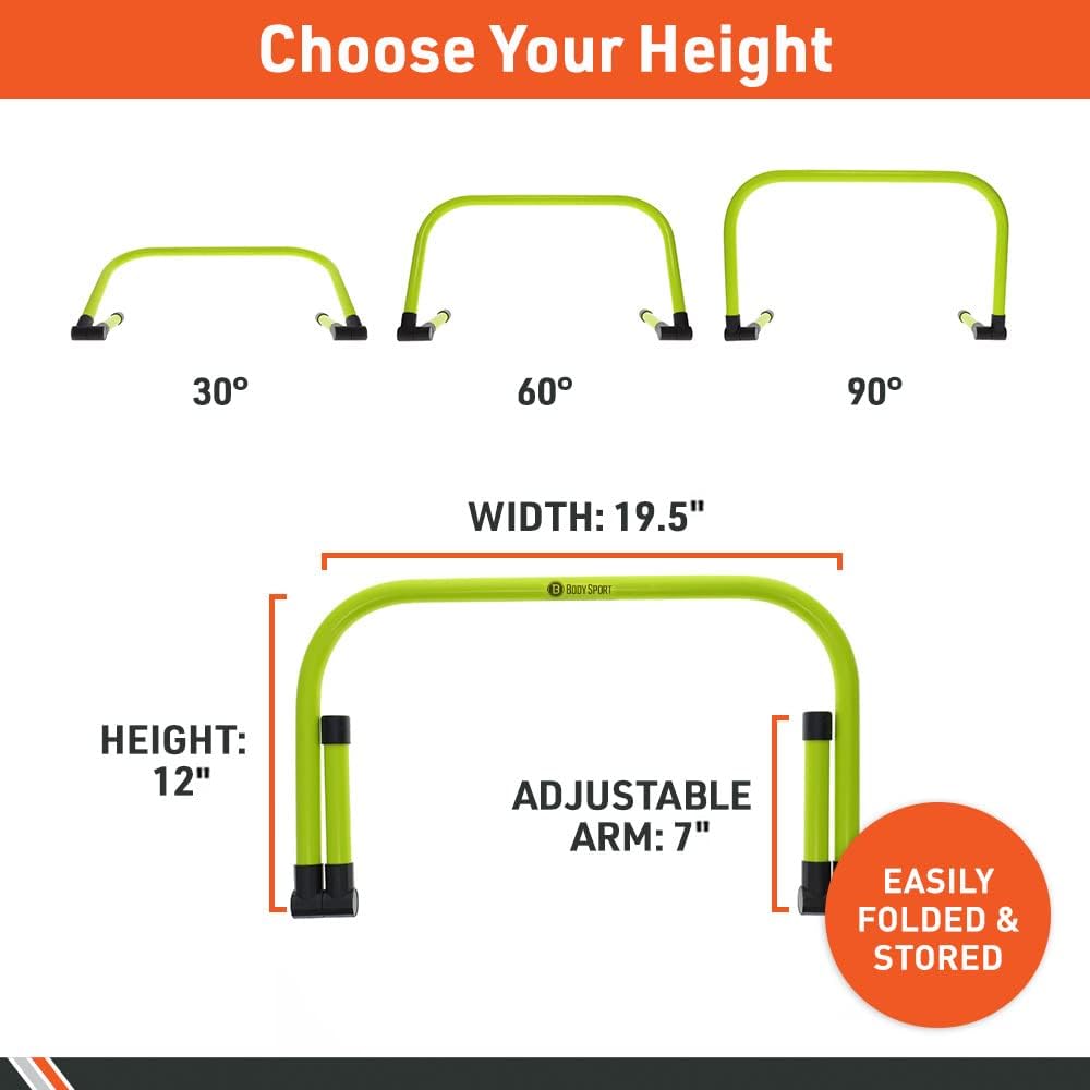 Adjustable Athletic Speed Training Hurdles, Jumping & Speed Training Fitness Equipment, Hurdles for Track & Field, Basketball, Soccer & More, Set of 5 - view 3