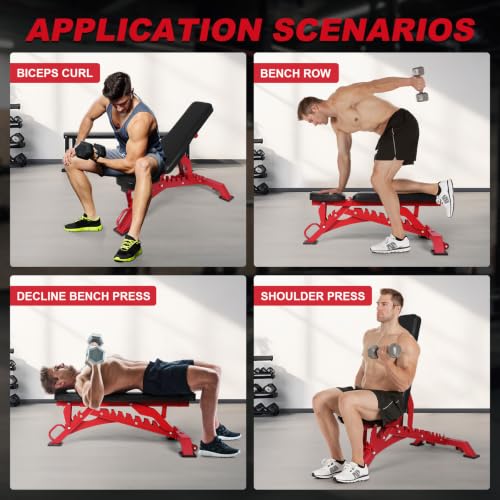 Weight Bench Adjustable Workout Bench for Home Gym Strength - view 3