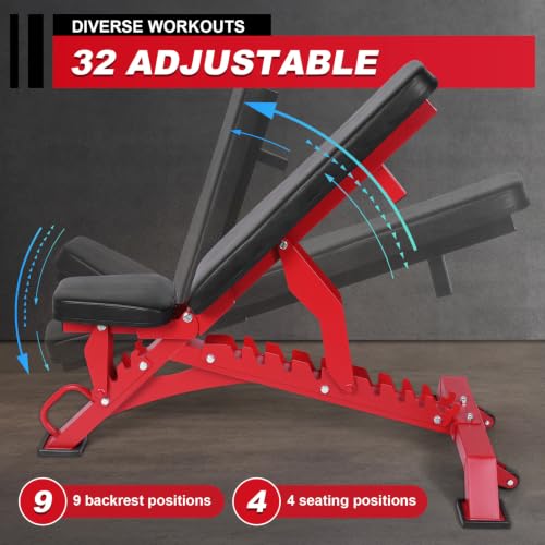 Weight Bench Adjustable Workout Bench for Home Gym Strength - view 4