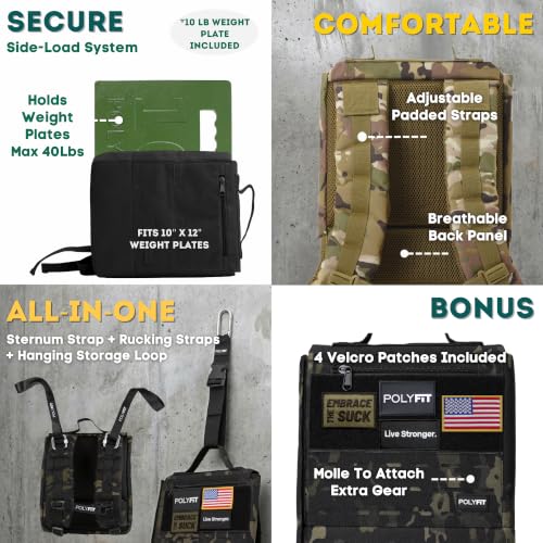 Rucking Starter Kit - Ruck Backpack with 10 lb Plate & Accessories - view 5