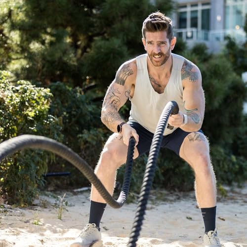 Battle Rope 30ft x 2in, Poly Dacron Heavy Rope for Home Gym Conditioning Workouts, Cross-Train, Strength Training Exercises - view 2