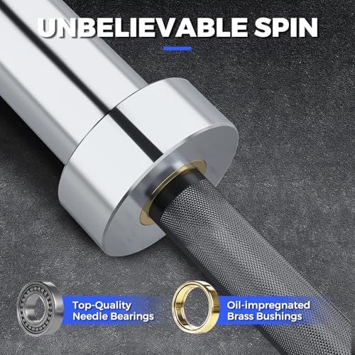 Olympic Barbell 7FT 45LB, 1500LB Capacity, 2-Inch Weight Bar - view 4