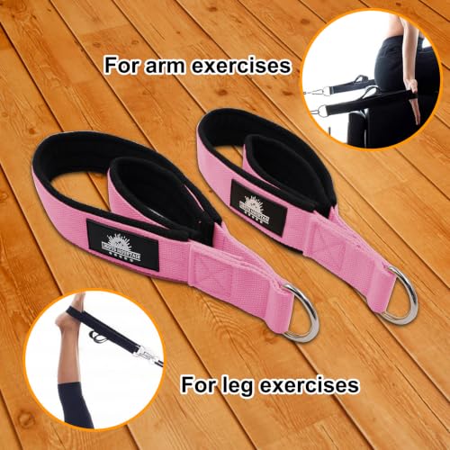Thick Long Pilates Straps Double Loop D-Ring Non-Slip for Reformer - view 5
