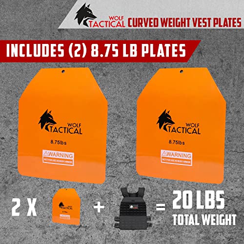 Curved Weight Vest Plates – 5.75/8.75/14.5LB Pairs – Contoured Ergonomic Fit – WODs, Strength Training, Running, Heavy Workouts - view 2
