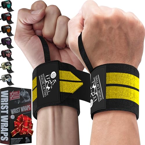 Wrist Wraps for Weightlifting with Thumb Loop (1 Pair)