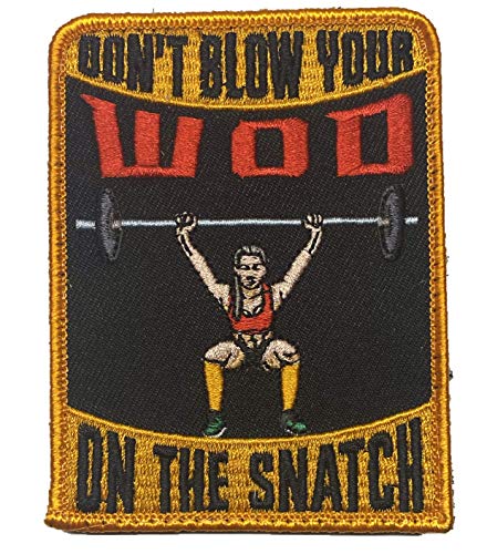 F-Bomb Morale Gear - Don't Blow Your WOD On The Snatch - Funny Functional Fitness Embroidered Morale Patch with Hook and Loop Backing