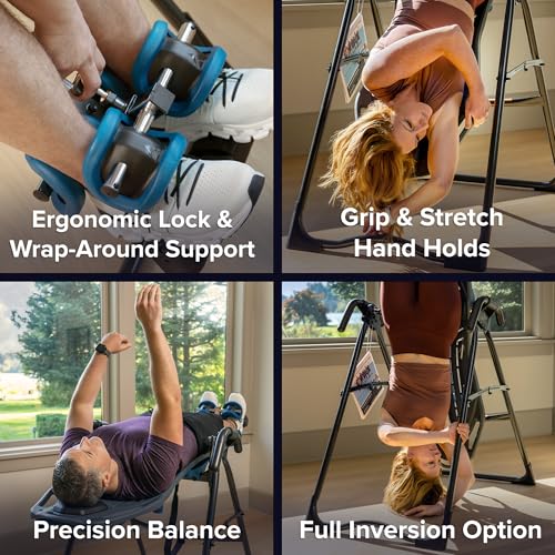 FitSpine X1 Inversion Table, Decompression Surface for Full-Body Stretch, Ergo Embrace Ankle Supports, Integrated Accessories, UL Safety Certified, Heavy-Duty 300 lb Capacity - view 4
