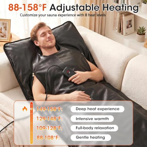 158°F PU Infrared Sauna Blanket for Home Detox & Relaxation - view 4