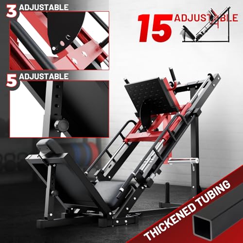 Leg Press Hack Squat Machine with Linear Bearing, 1200LB Capacity - view 4