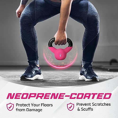 2-32kg Neoprene Coated/Powder Coated Kettlebells Cast Iron, Kettlebell Weight Sets for Home Gym Fitness & Weight Training - view 3