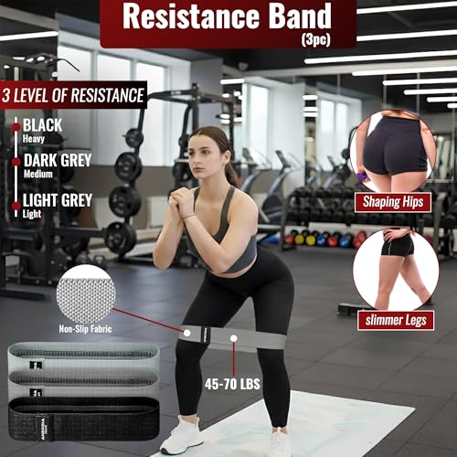 10 in 1 Barbell Pad Set for Squats & Hip Thrust – Barbell Pad with Resistance Bands, Lifting Straps, Ankle Straps & Barbell Clamps – Weightlifting Accessories Kit for Home Gym - view 6