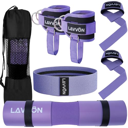 7Pcs-Barbell Pad Set for Hip Thrust -Squat Pad, Weight Lifting Bar Cushion