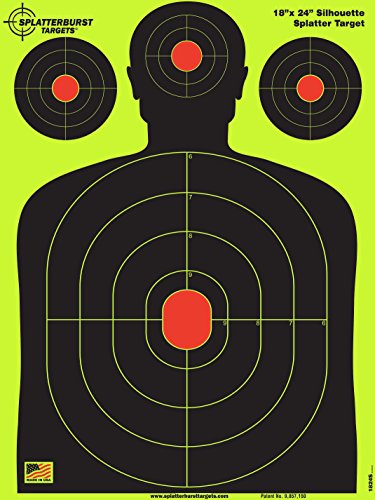 18 x 24 inch - Silhouette Splatter Target - Easily See Your Shots Burst Bright Fluorescent Yellow Upon Impact - Made in USA - view 3