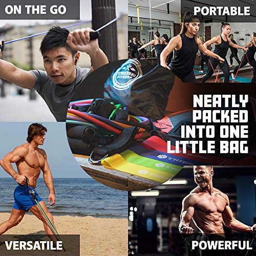 Resistance Bands Set with Loop Bands I Bands for Men&Women with Workout Bands, Loop Bands, Handles, Door Anchor, Ankle Strap, Exercise eBook I Resistance Training Fitness EquipMen&Women - view 4