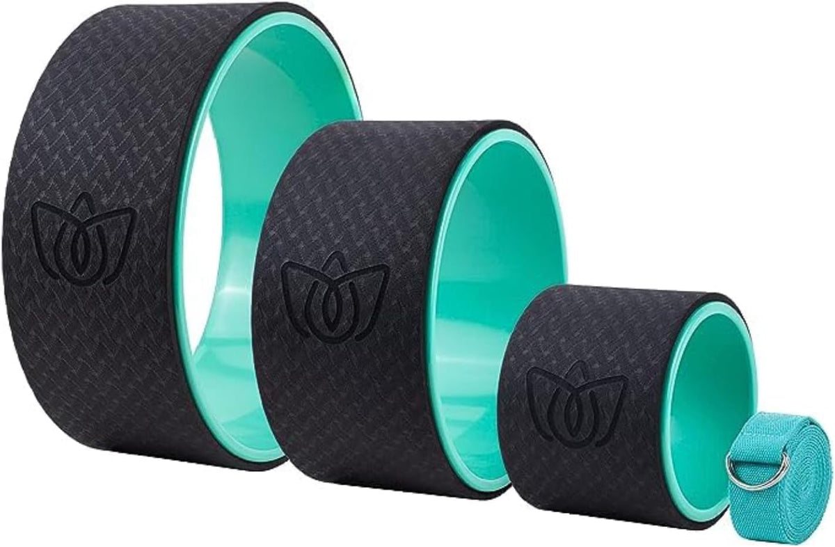 Yoga Wheel 3-Pack Back Roller & Stretcher for Pain Relief