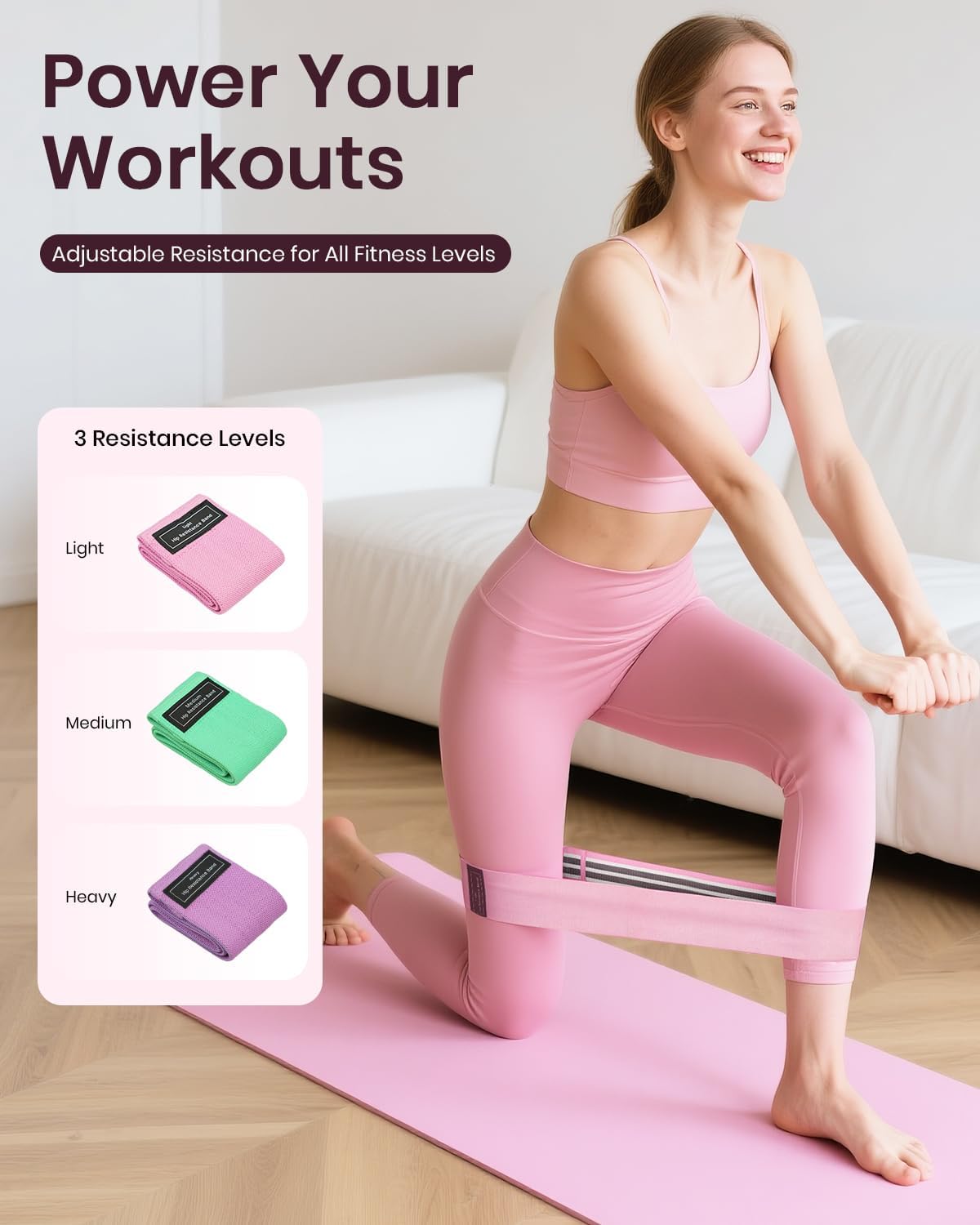 Pilates ring set for women, home workout pilates equipment with resistance bands, 14'' magic circle, mini ball, pilates starter kit for strength, toning and flexibility - view 5