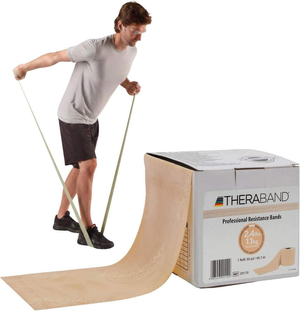 Resistance Band, 50-Yard Roll, Latex Elastic Band for Exercise, Stretching, Physical Therapy, Yoga, Pilates, Home Workouts, Cut-to-Length, Color-Coded Levels - view 3