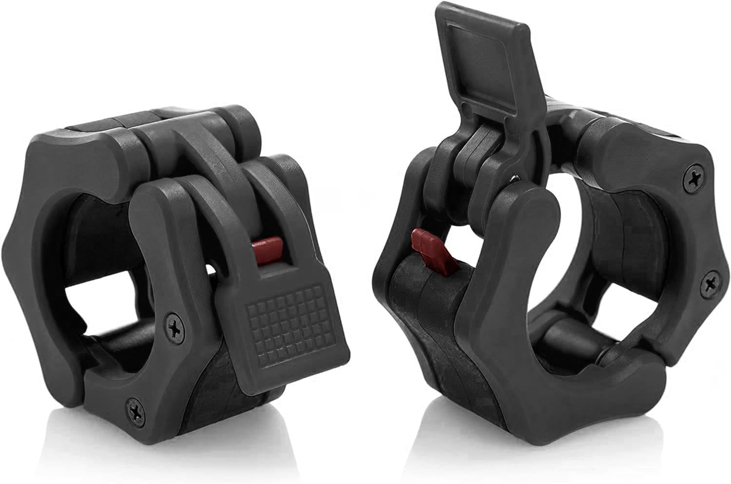 USA made Olympic barbell collar 2 inch quick release pair of locking 2" pro weight bar plate locks clamp clips for workout weightlifting fitness training