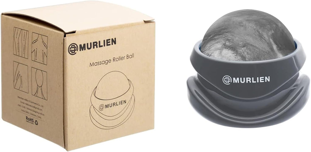 Massage roller ball, tight and sore muscles relief, manual massager, alleviating shoulder, arms, back, legs, calves or muscle tension - gray - view 7
