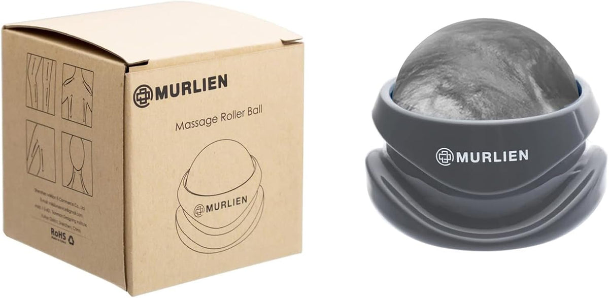 Massage roller ball, tight and sore muscles relief, manual massager, alleviating shoulder, arms, back, legs, calves or muscle tension - gray - view 7